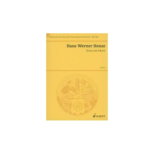 Henze - Venus und Adonis Opera in One Act Study Score, 302 Pages, Published by Schott Music