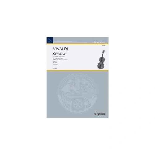 Vivaldi Concerto Op. 3 No. 6 A Minor RV 356 for Violin and Piano, Edited by Tivadar Nachez, Schott Music, 22 Pages, Grade 4