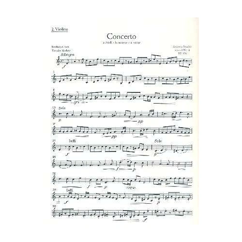Vivaldi - L'Estro Armonico Op. 3/6 RV 356 Violin 2 Part Sheet Music
