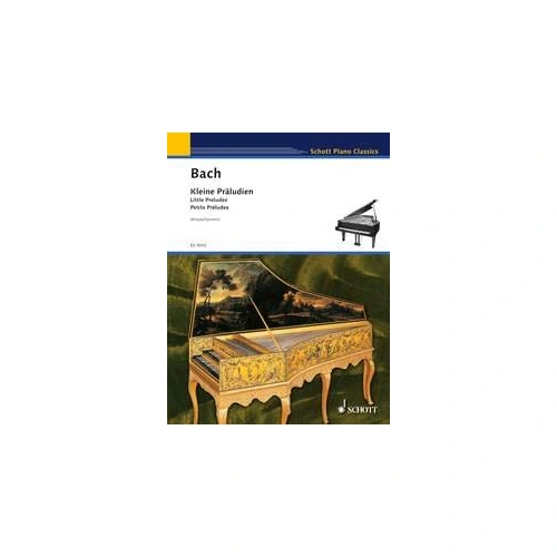 Bach - Little Preludes for Piano by Schott Music, 44 Pages
