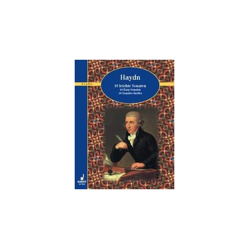 Easy Sonatas 10 for Piano by Franz Joseph Haydn, Schott Music, 71 Pages, Includes Introductions in English, French, and German