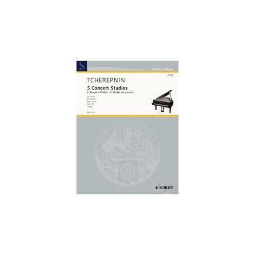 Tcherepnin 5 Concert Studies Op. 52 for Piano Solo - Schott Music