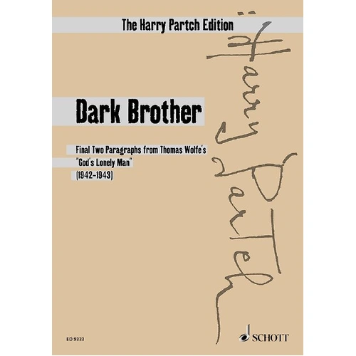 Partch - Dark Brother Voice/Ensemble Study Score