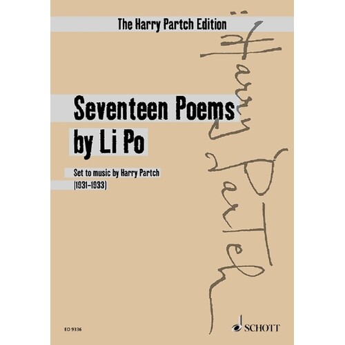 Partch - Eleven Poems By Li Po (Softcover Book)