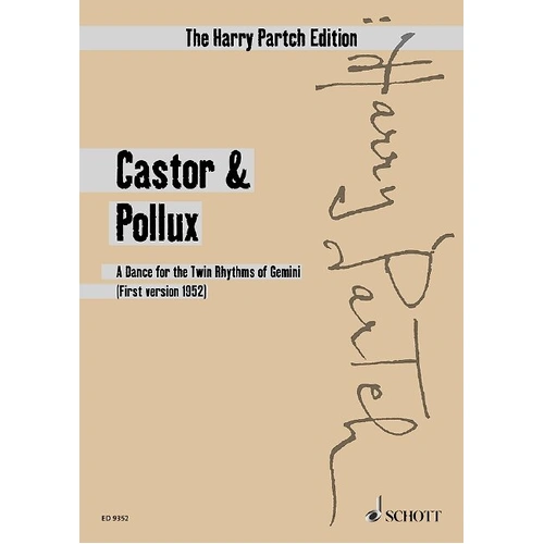 Partch - Castor & Pollux Study Score, 24 Pages, Ensemble Format, Publisher: Schott Music