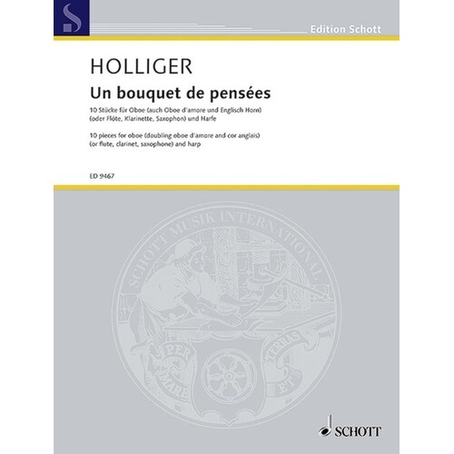 Holliger - Un Bouquet De Pensees Oboe/Harp (Music Score/Parts) Book