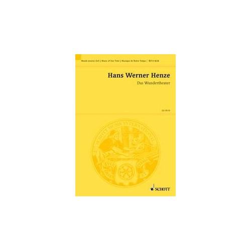 Henze - Das Wundertheater Study Score, 1964 Revised Version, 162 Pages, Schott Music