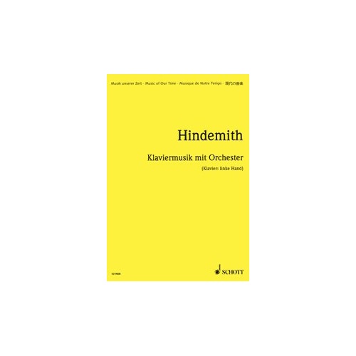 Hindemith: Piano Music with Orchestra Op. 29 Study Score, 80 Pages, Schott Music