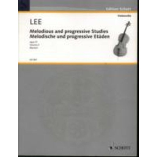 Lee Melodic and Progressive Studies Op. 31 Vol. 2 for Cello by Sebastian Lee, 24 Pages, Schott Music