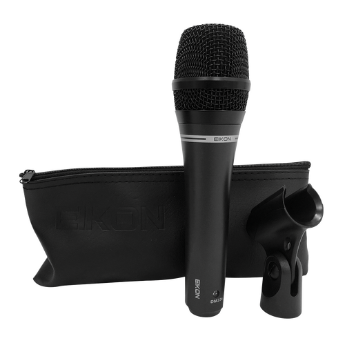 Eikon DM226 Vocal Dynamic Microphone with Bag & Clip, Cardioid Polar Pattern, 50-15000 Hz Frequency Response, 135 dB Max SPL, 3 Pin XLR Male