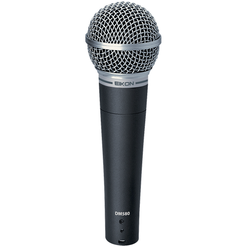 Eikon DM580 Dynamic Vocal Microphone with Clip, Cardioid Polar Pattern, 50-16000 Hz Frequency Response, 137 dB Max SPL, 3 Pin XLR Male Connector