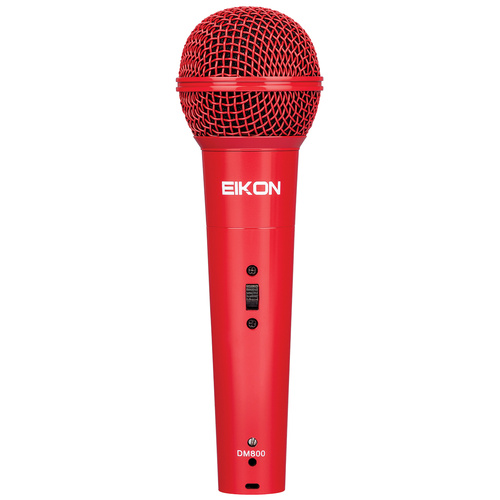 Eikon DM800 Red Vocal Dynamic Microphone with 4.5m Cable, Cardioid Polar Pattern, 60-14000 Hz Frequency Response