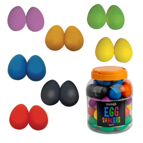 Mano Percussion Egg Shakers Tub - 20 Pairs in Various Colors