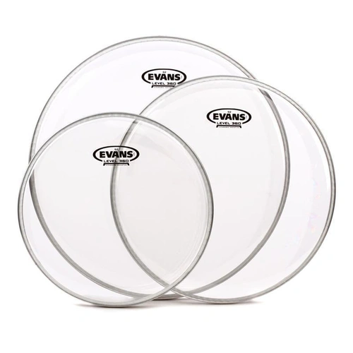 Evans G2 Clear Drumhead Pack 10", 12" & 14" - Two Plies, Level 360 Technology, Durable, Versatile for All Genres