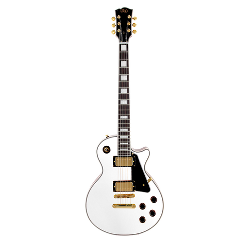 SX Deluxe LP Style Electric Guitar with Mahogany Body, Maple Top, Rosewood Fingerboard, Gold Hardware, and Free Online Lessons