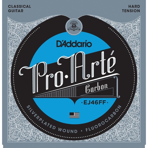 D'Addario EJ46FF ProArte Carbon Classical Guitar Strings, Dynacore Basses, Hard Tension