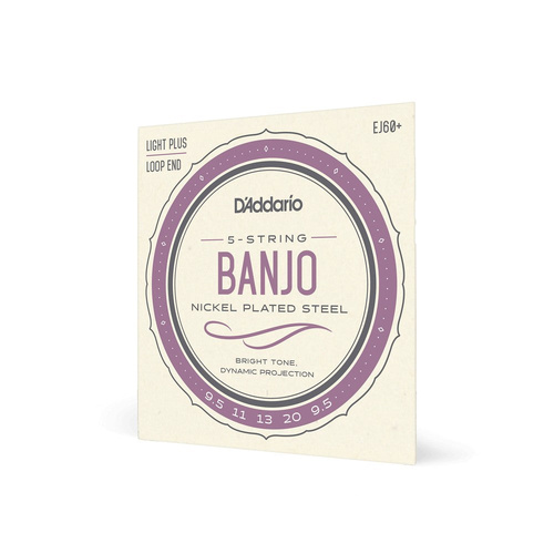 D'Addario EJ60+ Nickel Lite Plus Banjo Strings