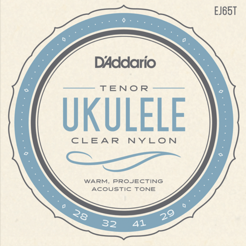 D'Addario EJ65T Tenor Ukulele String Set - Pro-Arté Clear Nylon, 4 Strings, Standard GCEA Tuning