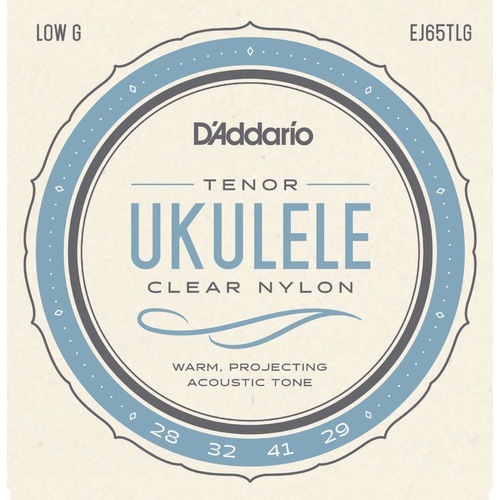 D'Addario EJ65TLG Pro-Arte Custom Extruded Nylon Ukulele Strings, Tenor Low G