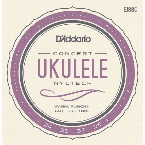 D'Addario EJ88C Nyltech Ukulele Strings, Concert