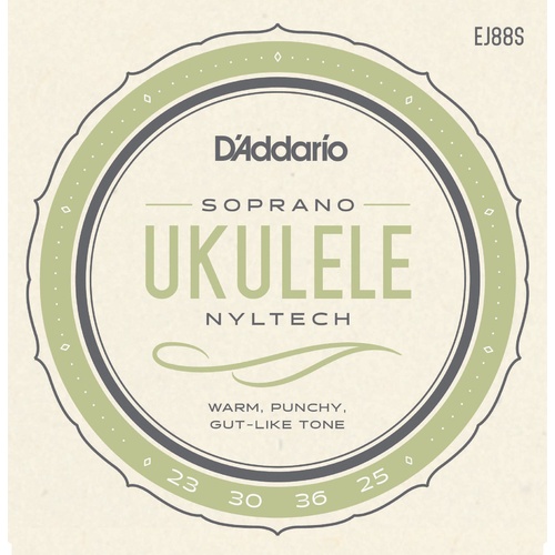 D'Addario EJ88S Nyltech Ukulele Strings, Soprano
