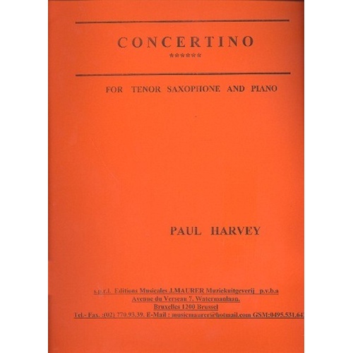 Concertino for Tenor Saxophone and Piano