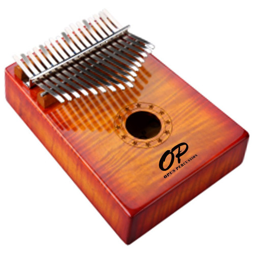 Opus Percussion 17-Key Curly Maple Kalimba with Sunburst Gloss Finish
