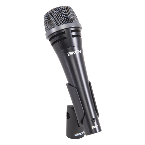 Eikon EKD7 Handheld Vocal Microphone with Padded Bag & Clip, Dynamic, Cardioid, 80-12000 Hz Frequency Response, 600 Ω Impedance