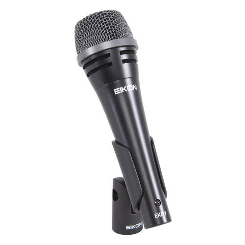 Eikon EKD7 Handheld Vocal Microphone with Padded Bag & Clip, Dynamic Cardioid, 80-12,000 Hz Frequency Response, Rugged Construction