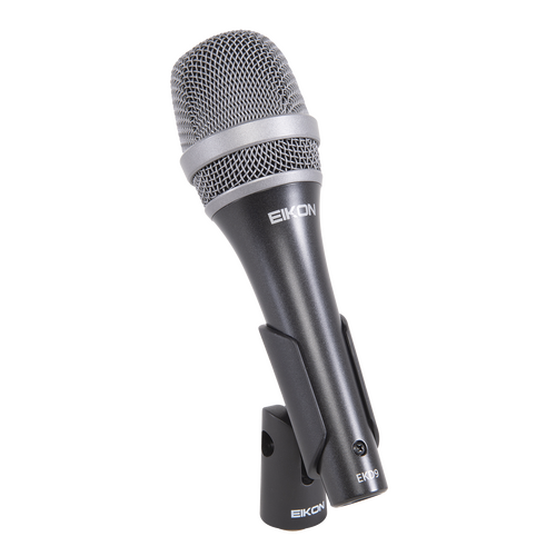 Eikon EKD9 Handheld Vocal Microphone with Bag & Clip, Super-Cardioid, Dynamic, Neodymium, Frequency Response 50-19,000 Hz, 3 Pin XLR Male