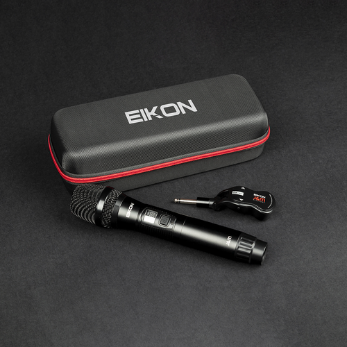 Eikon EKJMA UHF Handheld Wireless Microphone System 512-541.7 MHz with 50 Channels and USB Charging