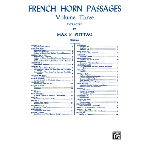 French Horn Passages Book 3