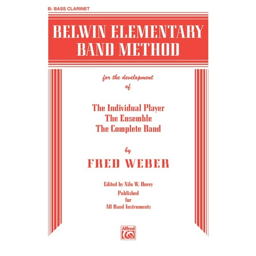 Belwin Elementary Band Method B Flat Bass Clarinet