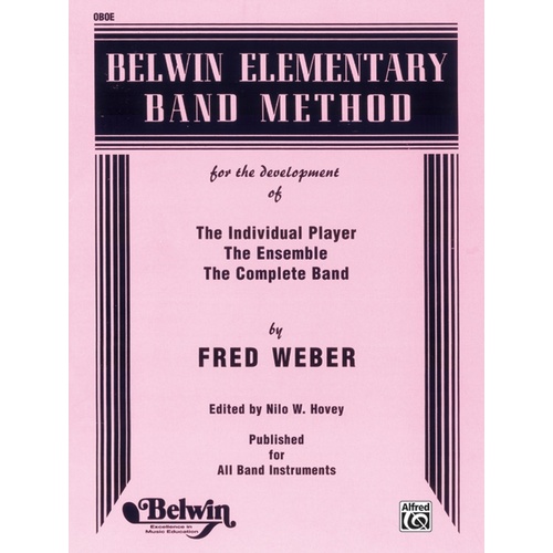 Belwin Elementary Band Method Oboe