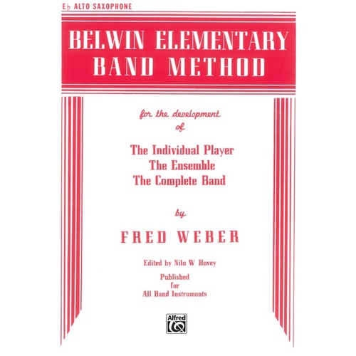 Belwin Elementary Band Method for E Flat Alto Saxophone