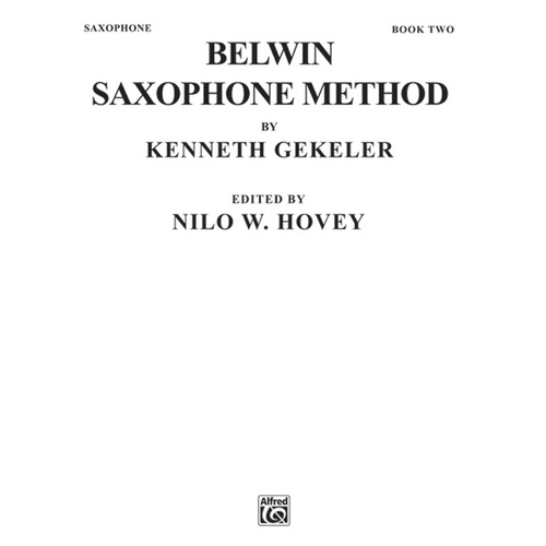 Belwin Saxophone Method Book 2