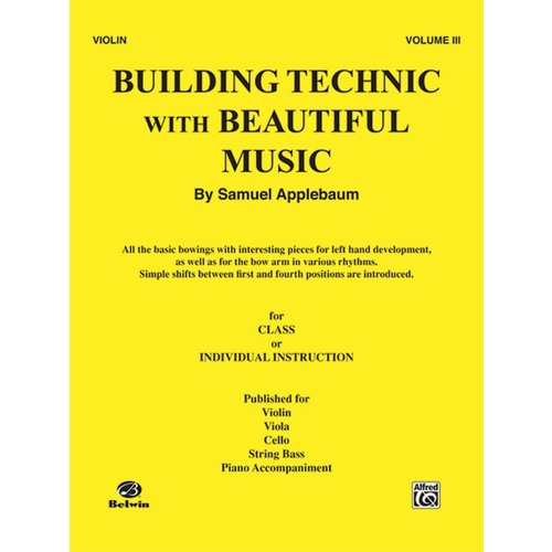 Building Technic with Beautiful Music Book 3 for Violin