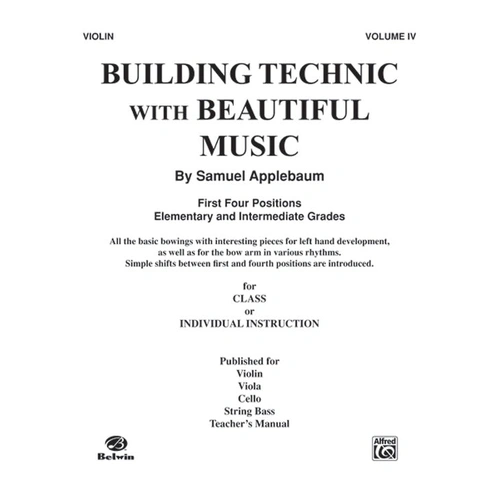 Building Technic with Beautiful Music Book 4 for Violin