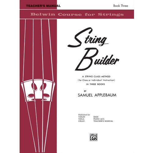 String Builder Book Three - Teacher's Manual for Violin Sheet Music