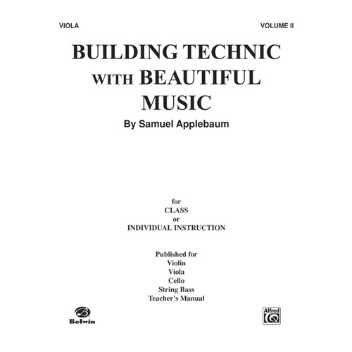 Building Technic with Beautiful Music Book 2 for Viola Sheet Music