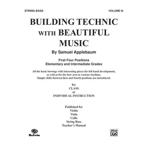 Building Technic with Beautiful Music Book 3 for Double Bass Sheet Music
