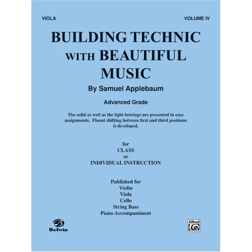 Building Technic with Beautiful Music Book 4 for Viola