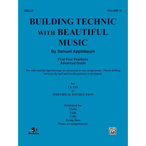 Building Technic with Music Book 4 for Cello - Cello Sheet Music