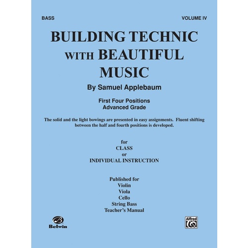 Building Technique With Beautiful Music Book 4 Double Bass