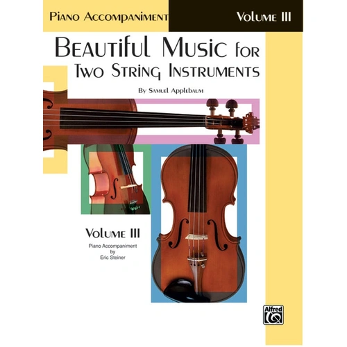 Beautiful Music for Two String Instruments Vol 3 - Piano Accompaniment Sheet Music