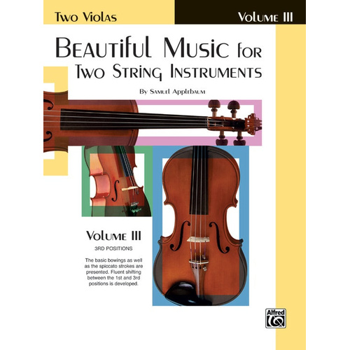 Beautiful Music for Two String Instruments Volume 3 - Two Violas Sheet Music