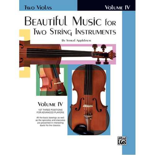 Beautiful Music for Two String Instruments Volume 4 - Two Violas Sheet Music