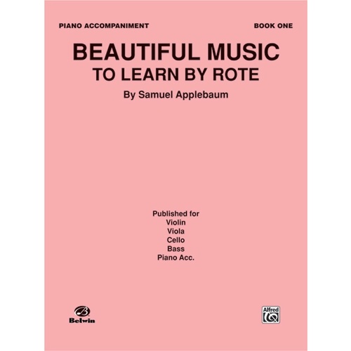 Beautiful Music to Learn by Rote Book 1 Piano Accompaniment