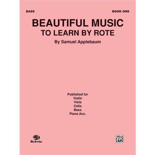 Beautiful Music To Learn By Rote Book 1 Double Bass