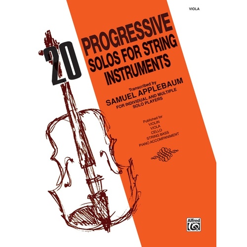 20 Progressive Solos For String Instruments Viola